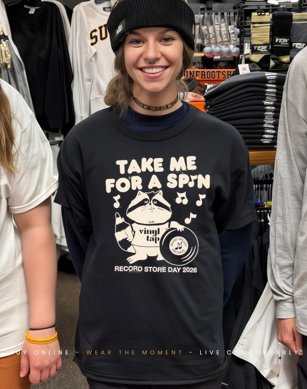 Racoon take me for a spin record store day 2026 shirt