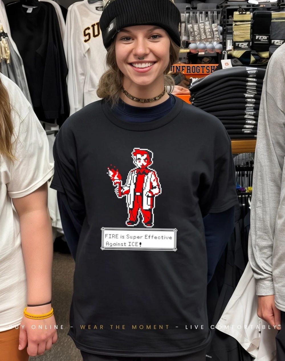 Fire Is Super Effective Against Ice Pixel shirt