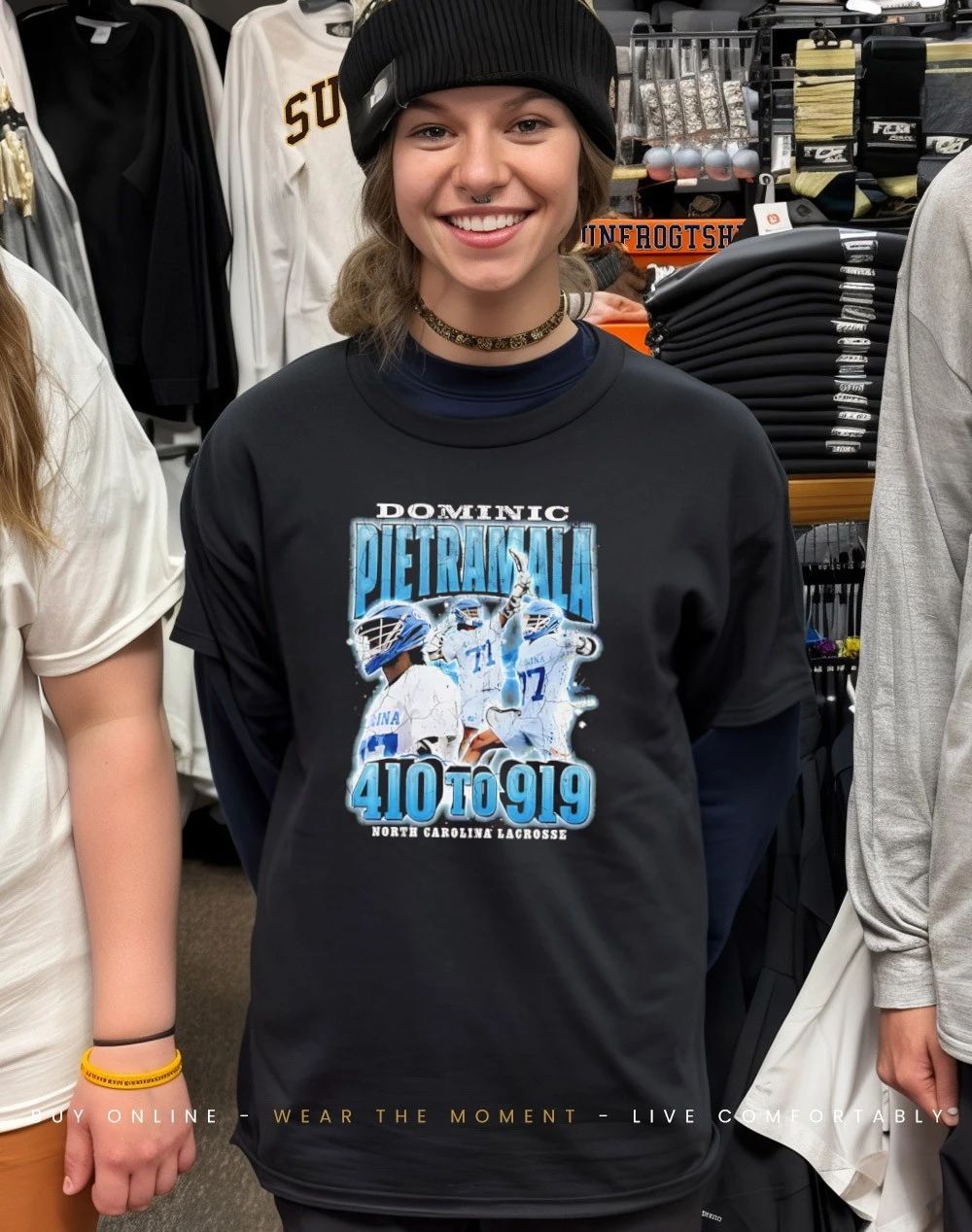 Dominic Pietramala North Carolina Lacrosse 410 to 919 shirt