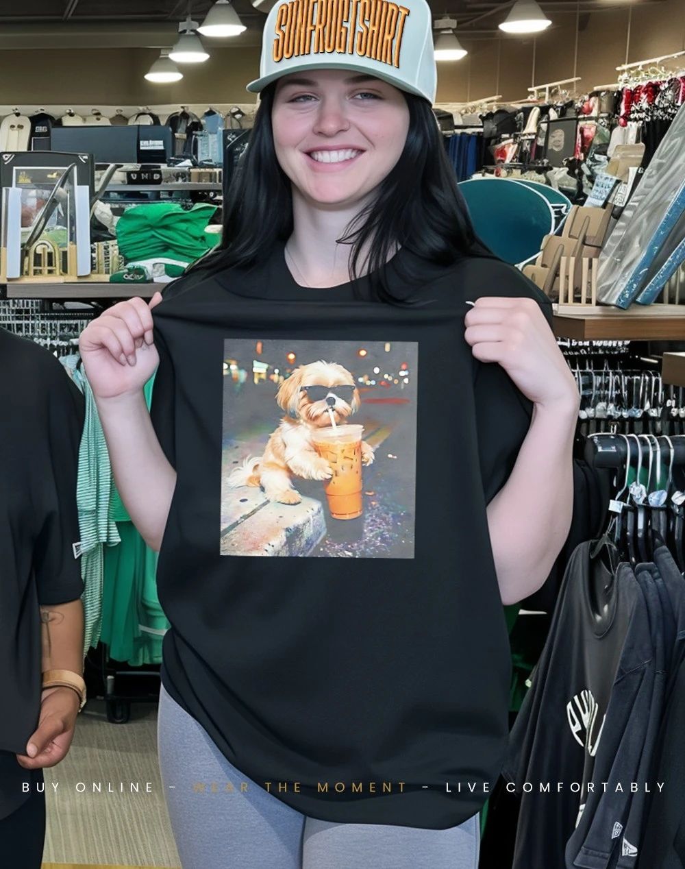 Shih Tzu Drinking Iced Coffee shirt