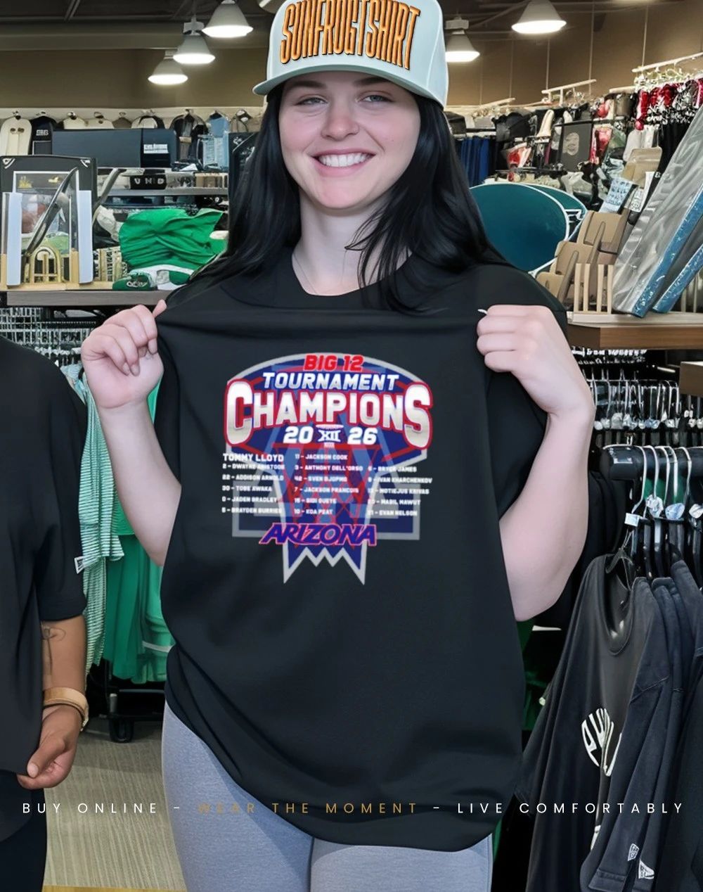 Arizona Wildcats Big 12 Conference Champions 2026 player names shirt