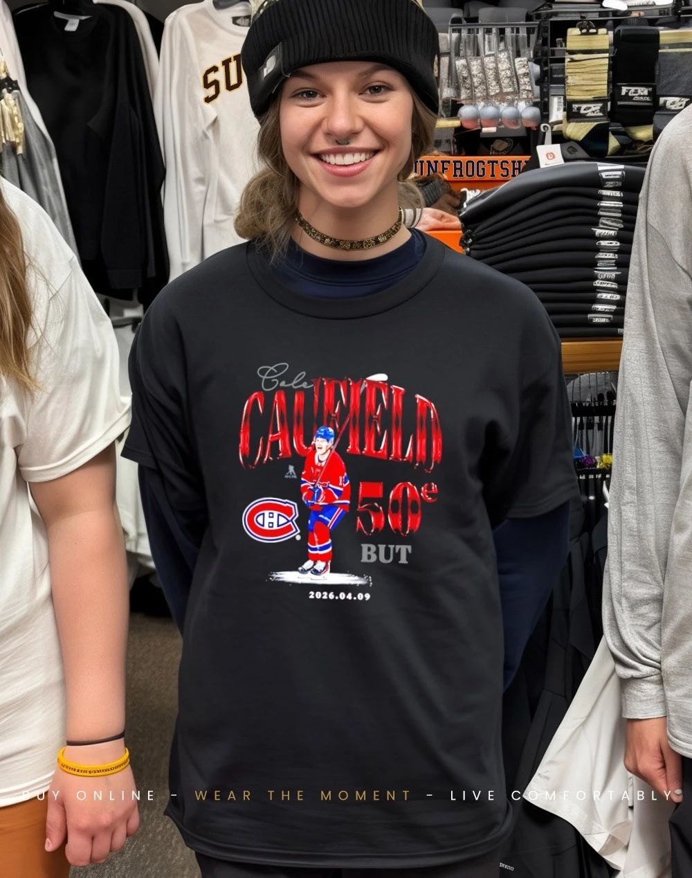 Montreal Canadiens Cole Caufield 50 Goals signature shirt