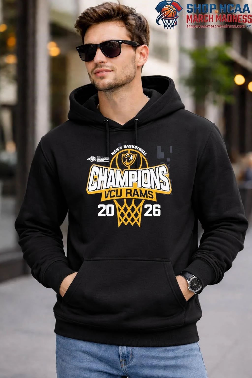 VCU Rams Men’s Basketball 2026 Atlantic 10 Tournament ChampionsT-Shirt VCU Rams