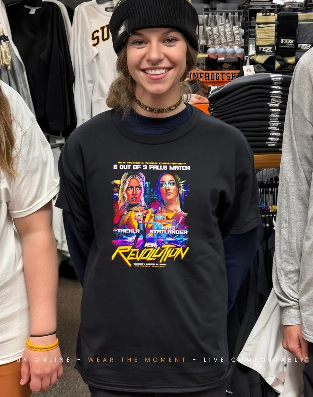Thekla vs Kris Statlander AEW Revolution 2026 Matchup shirt