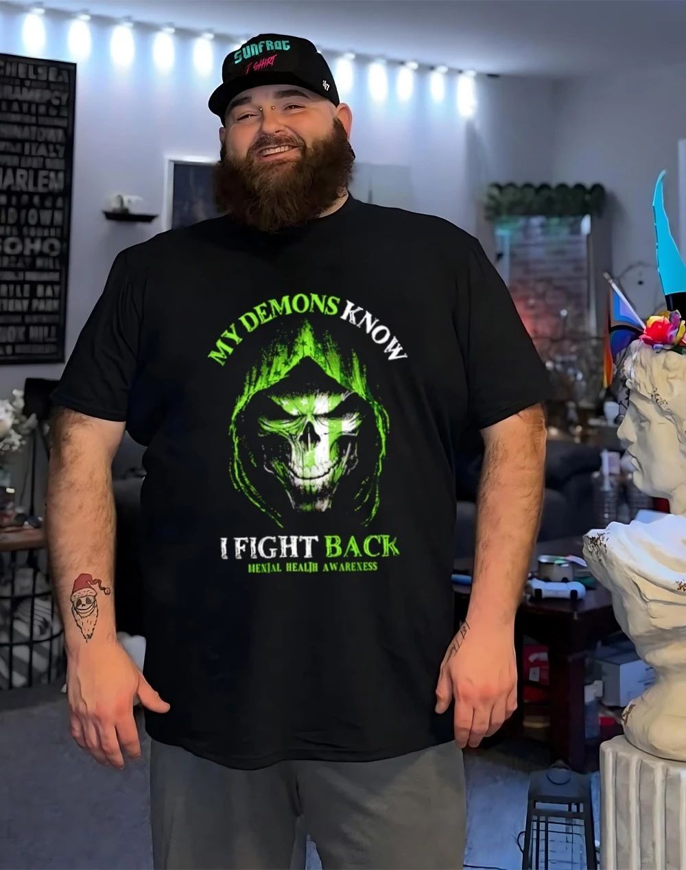 Reaper My Demons know I fight back Mental Health Awareness shirt