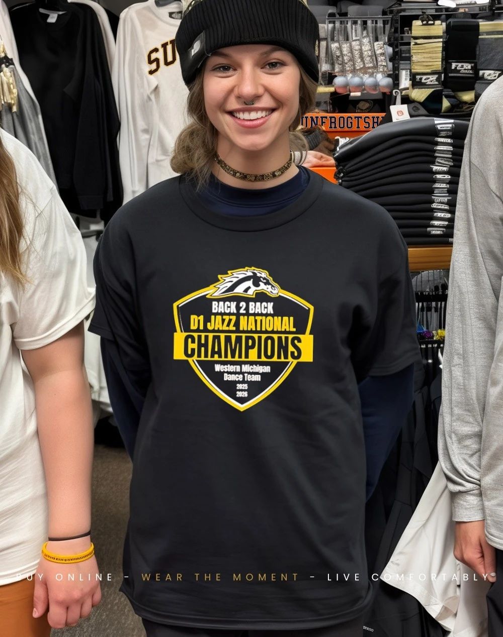 Western Michigan Broncos 2026 Back-To-Back D1 Jazz National Champions shirt