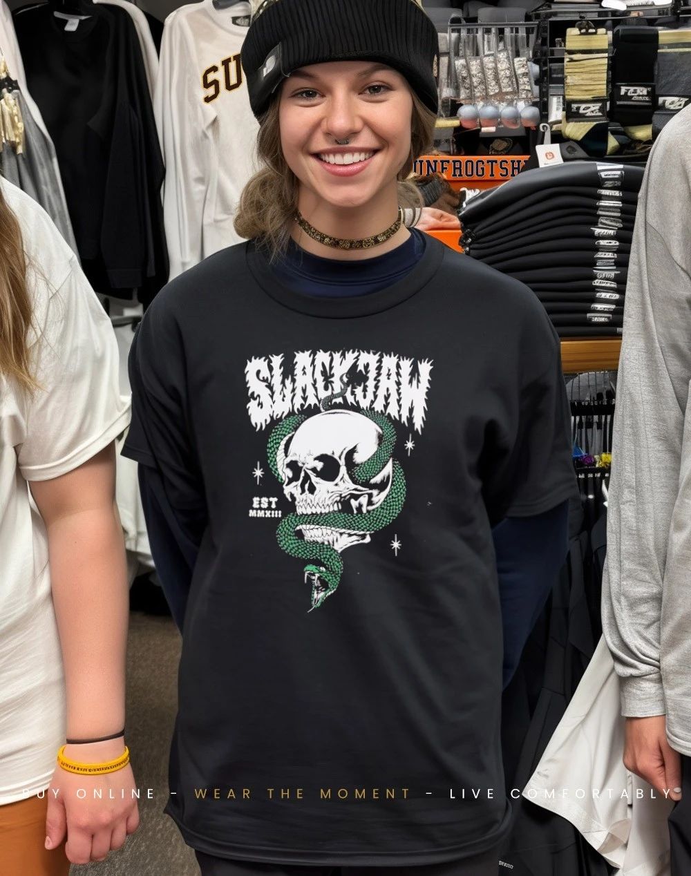 Slackjaw snakeskull est 2013 shirt