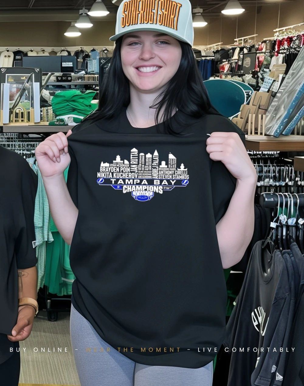 Tampa Bay Hockey 2026 Champions Legends player names skyline shirt