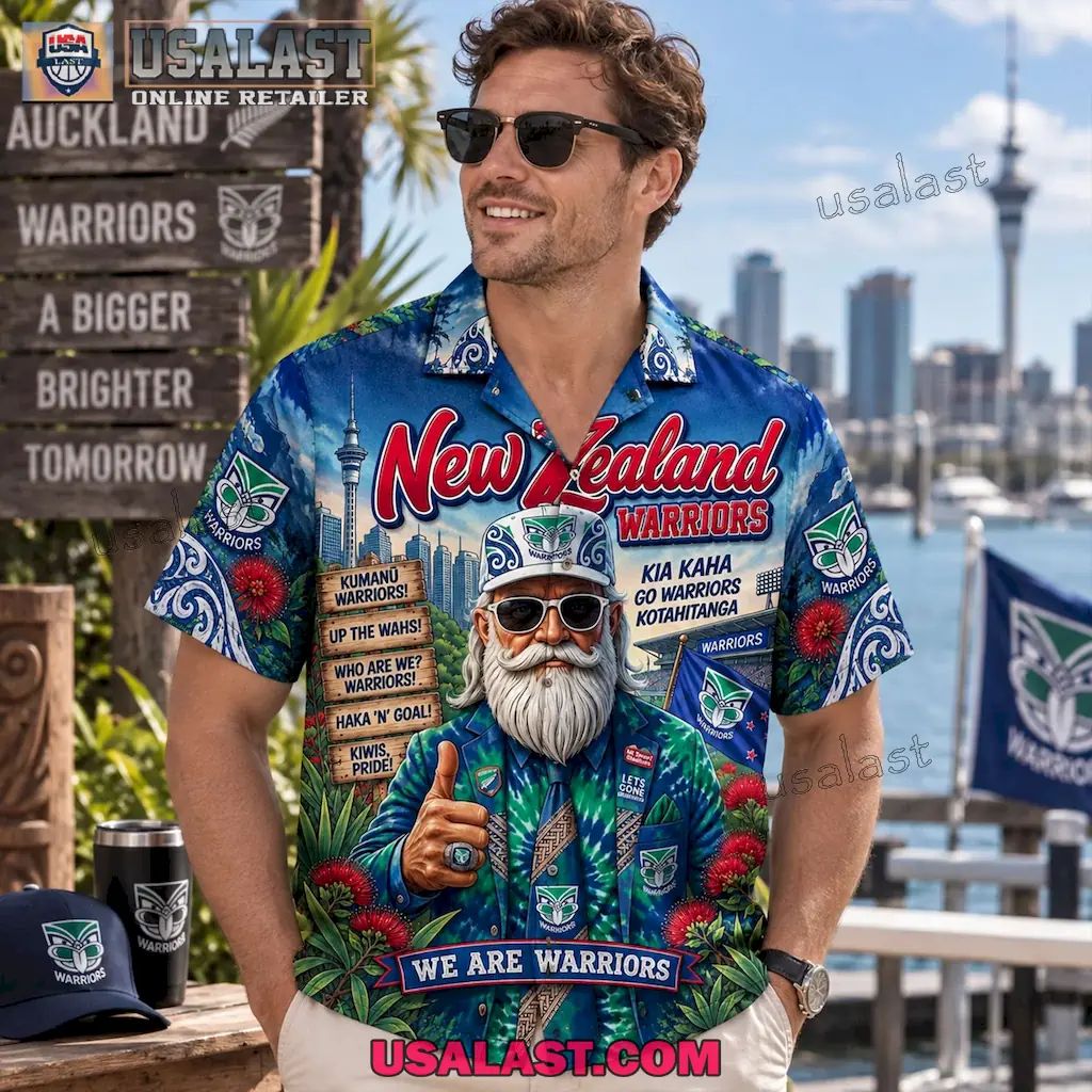 New Zealand Warriors We Are Warriors Tropical Premium Hawaiian Shirt