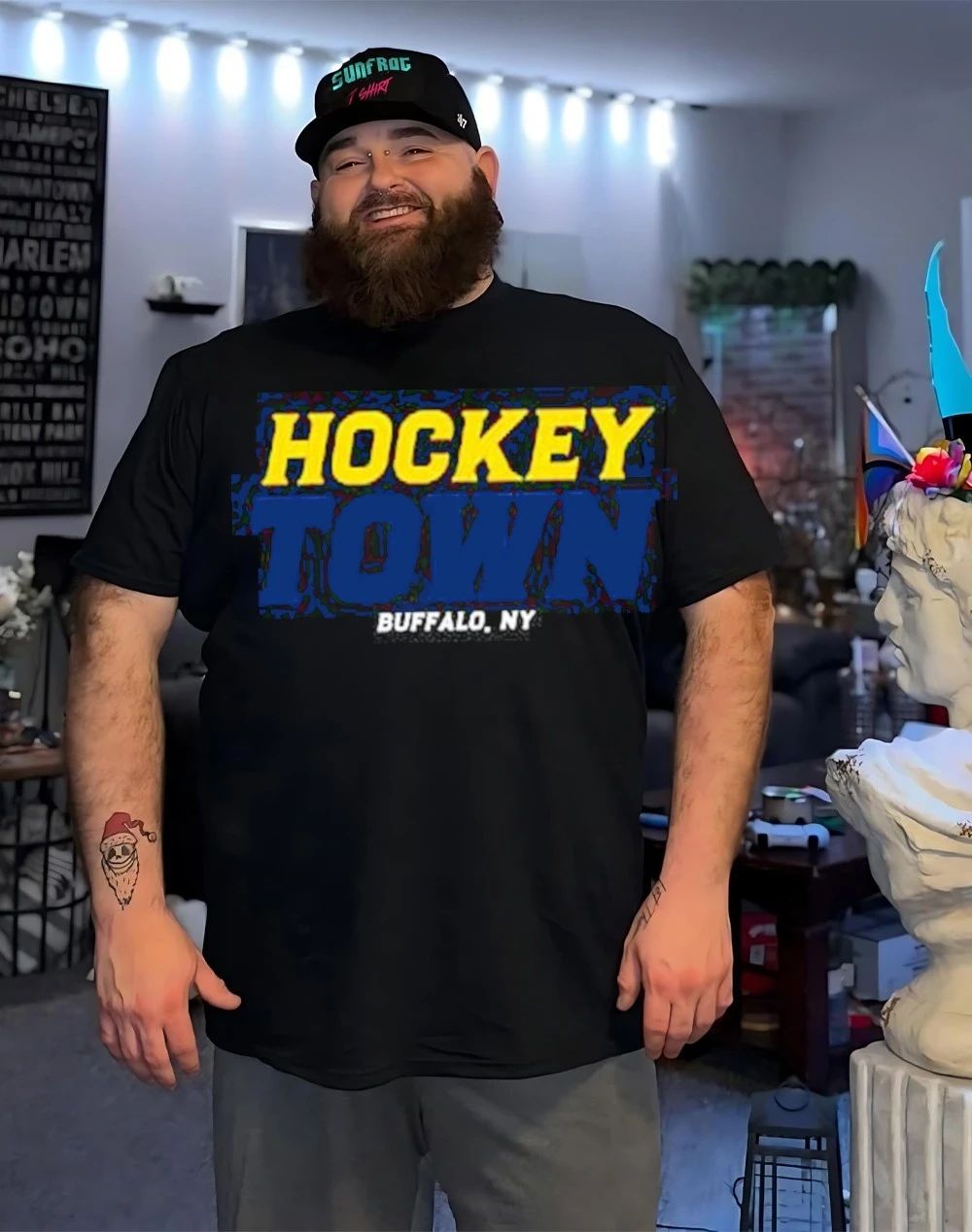 Buffalo Sabres Hockey Town front and back shirt