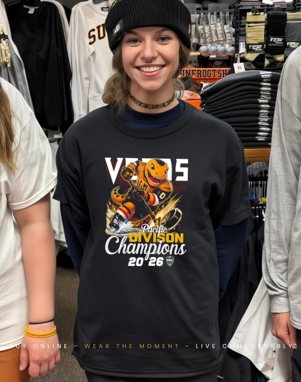 Vegas Golden Knights 2026 Pacific Division Champions mascot shirt
