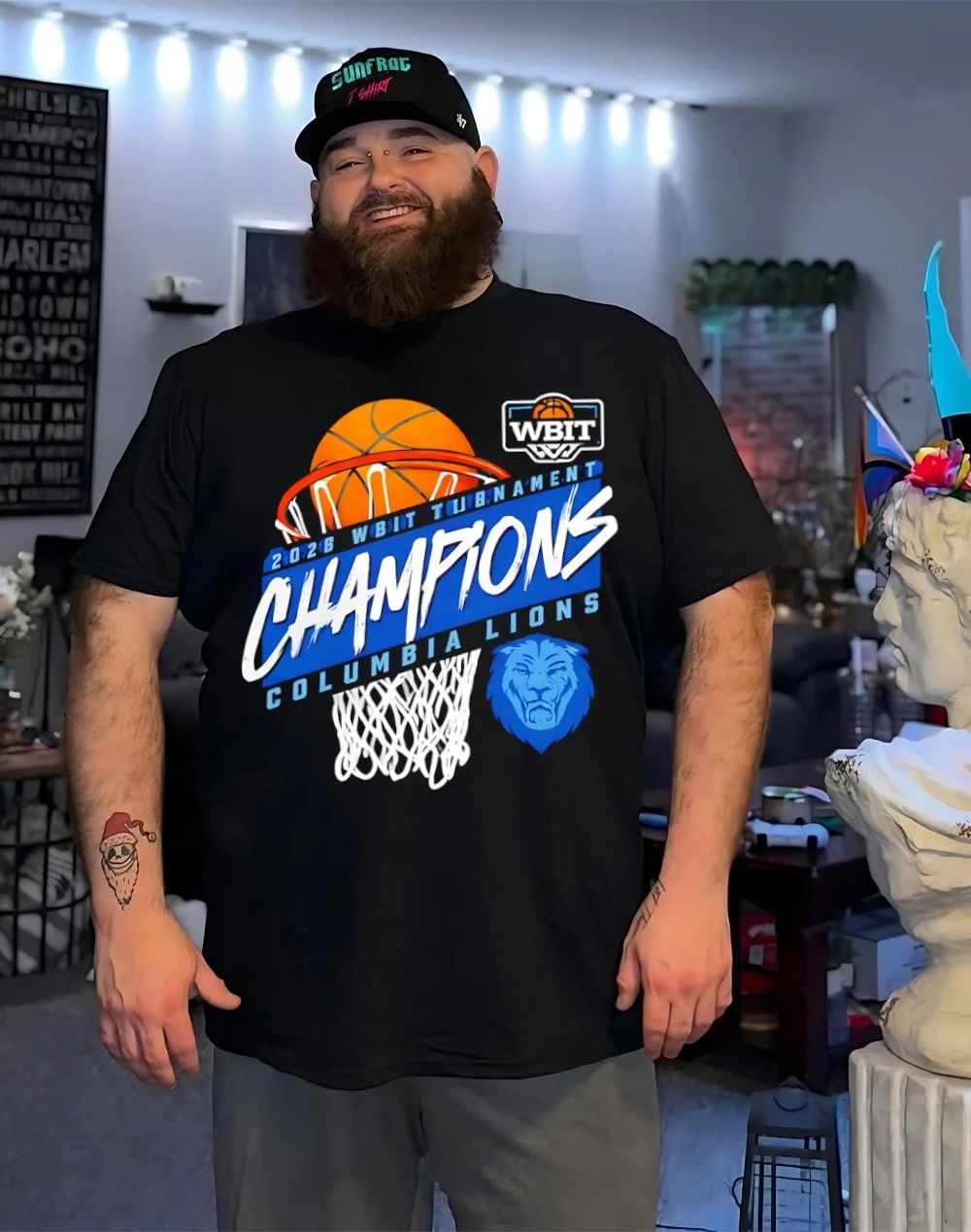 Columbia Lions 2026 WBIT Tournament Champions shirt