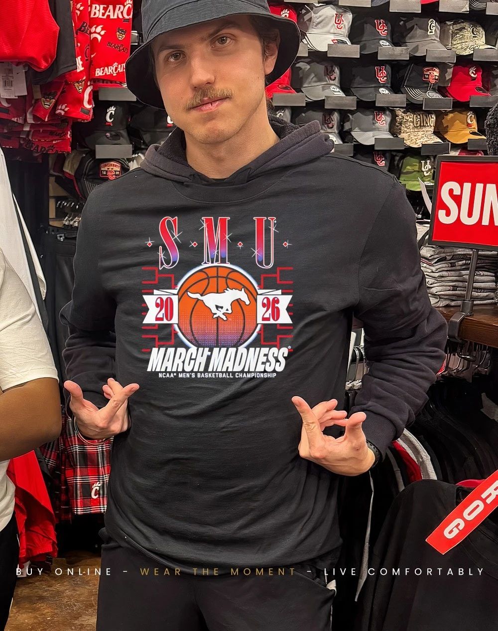 SMU Mustangs MBB 2026 March Madness logo shirt