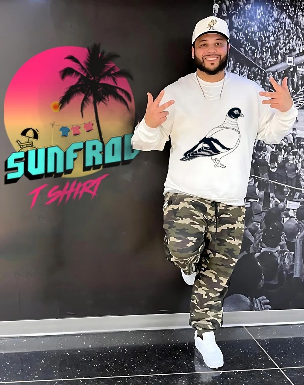 That’s a big pigeon Dove shirt