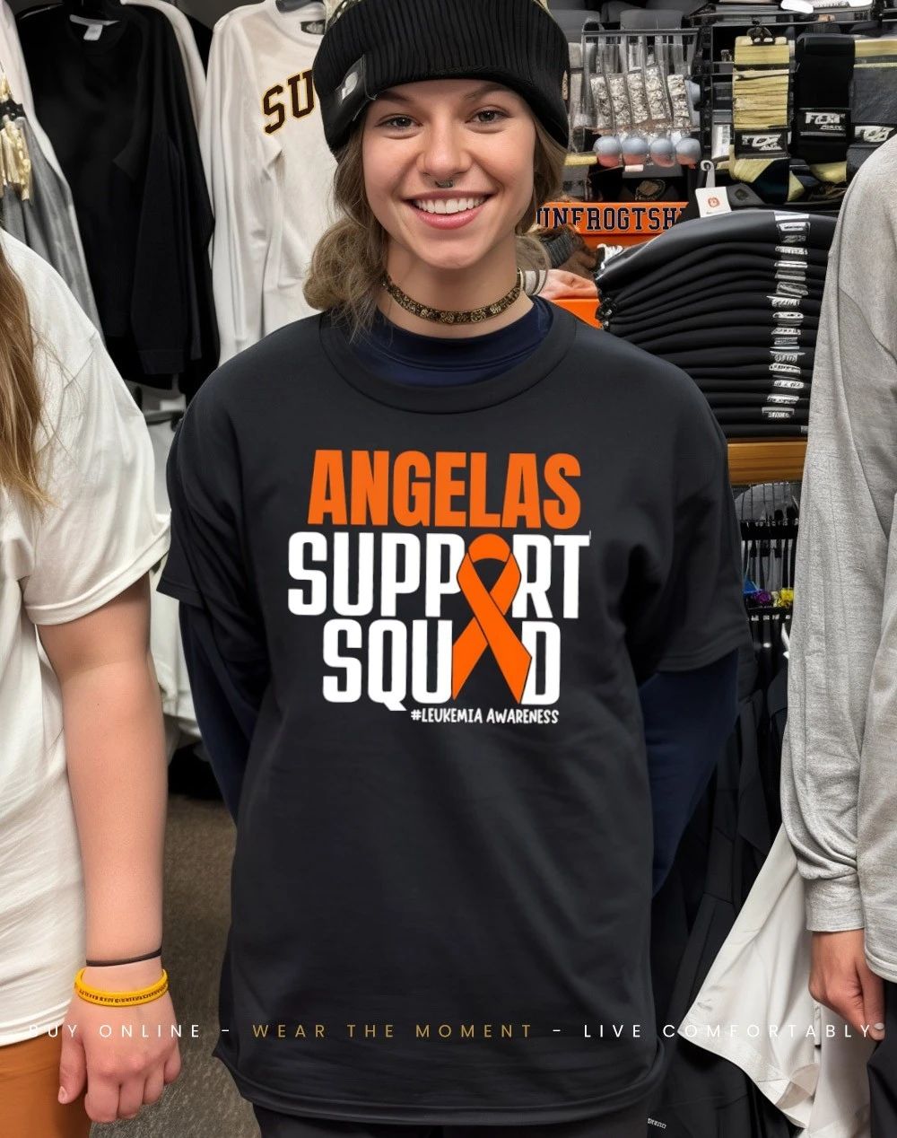 Angela support squad Leukemia Awareness shirt