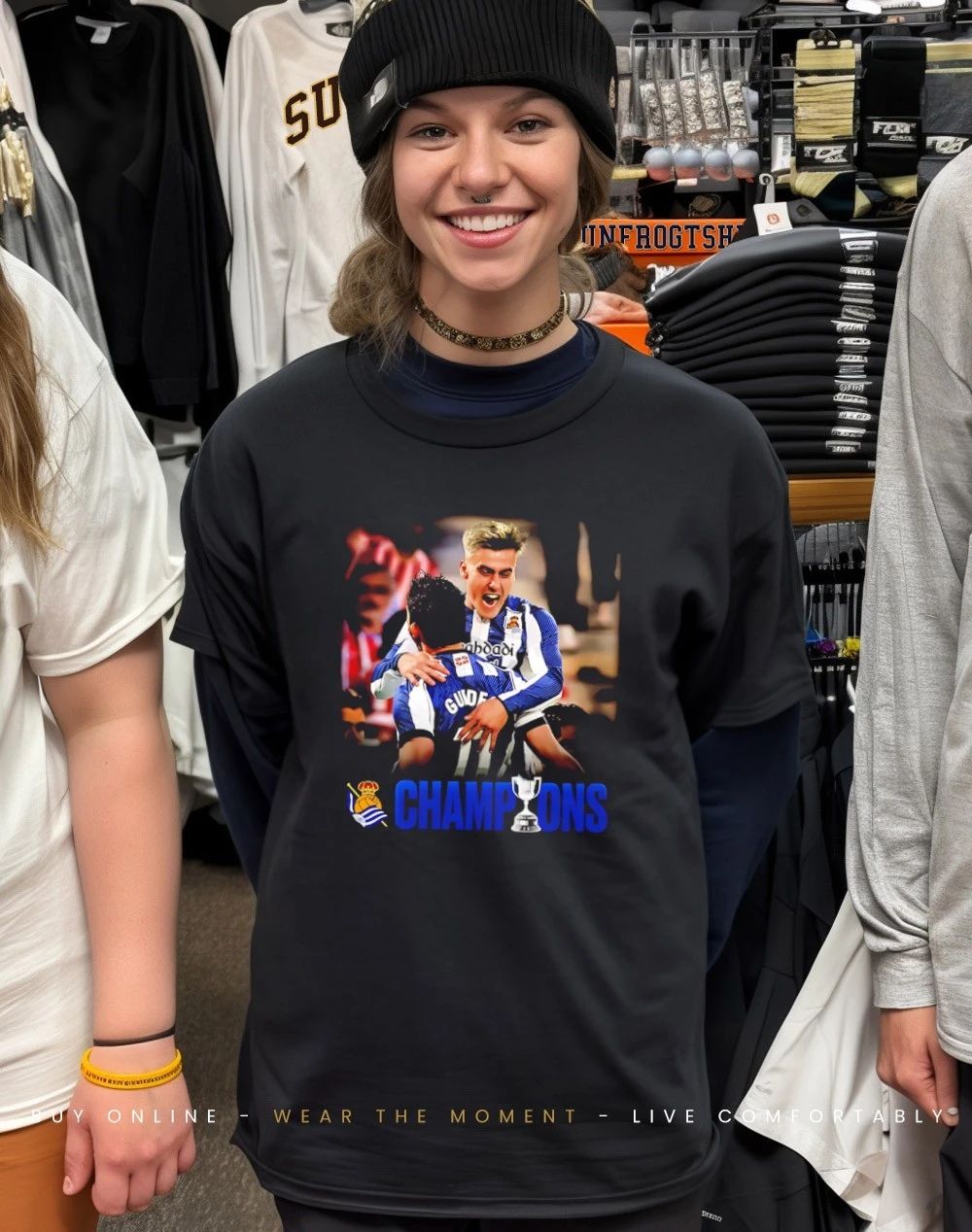 Real Sociedad 2026 Champions graphic shirt