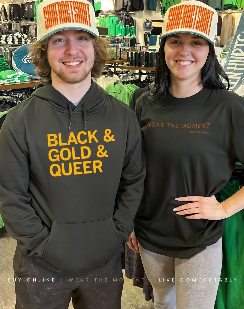 Black and gold and queer shirt