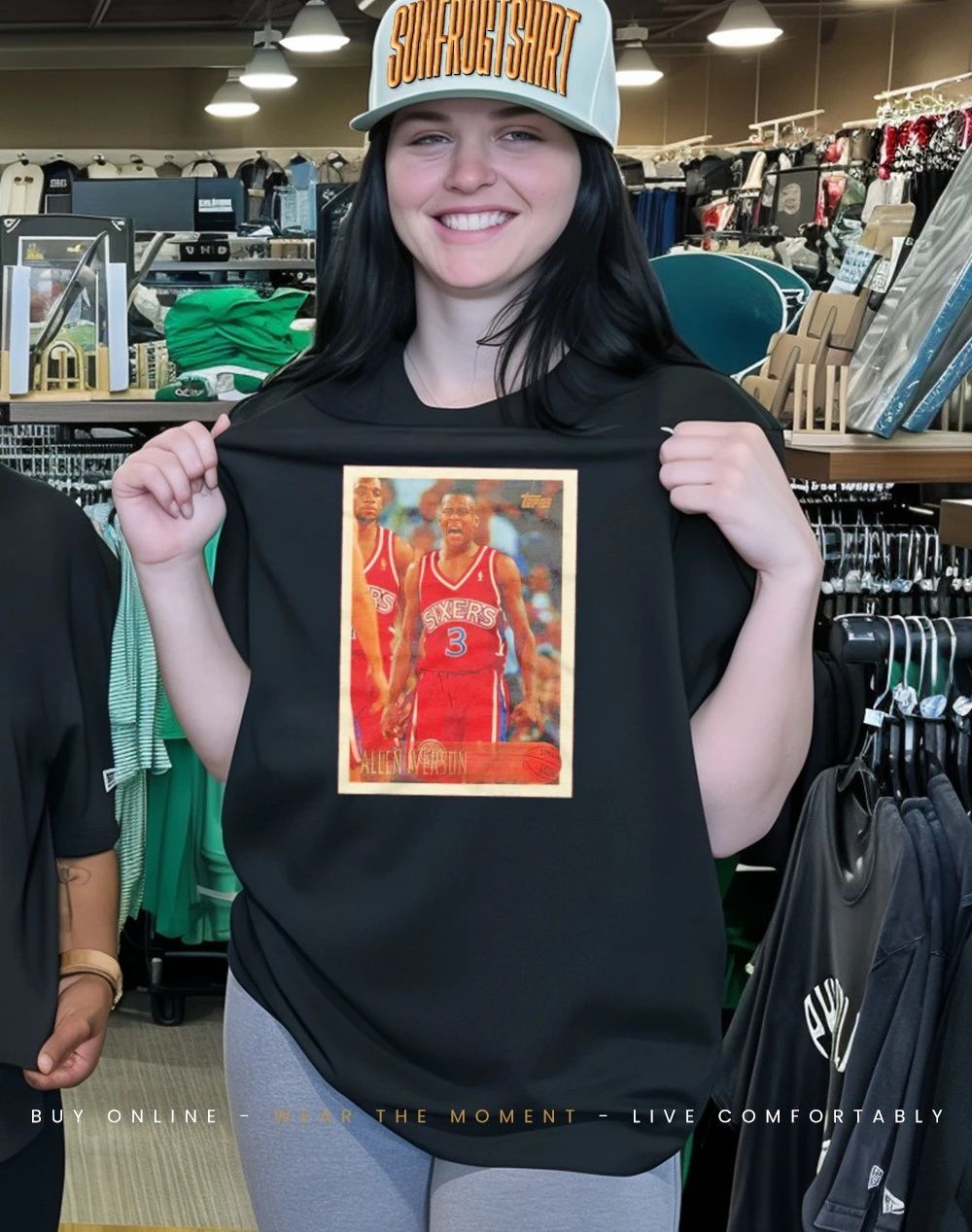 Allen Iverson 76ers 1996 Topps Basketball Legendary Card shirt
