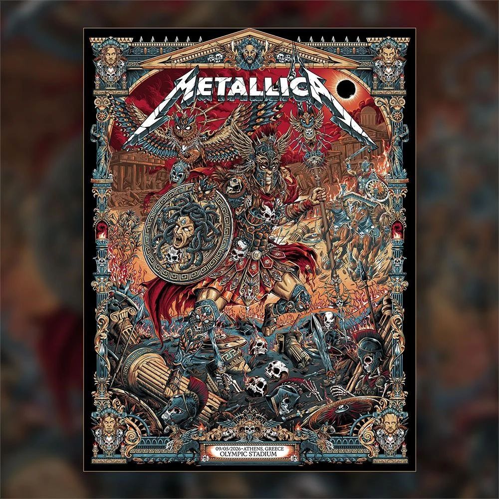 Metallica M72 Athens Greece Poster by Juan Ma Orozco Pop-Up Shop