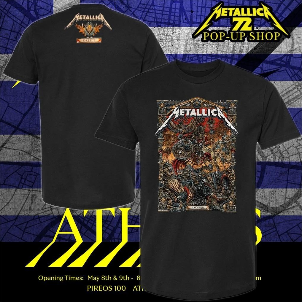 Metallica M72 Athens May 9, 2026 At Olympic Stadium by Juan Ma Orozco Pop-Up Shop limited-edition T-Shirt
