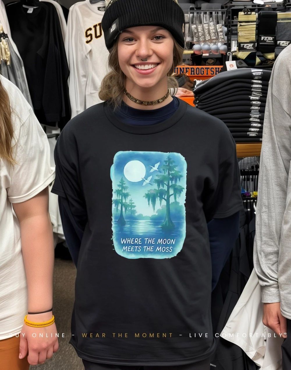 Louisiana where the moon meets moss shirt