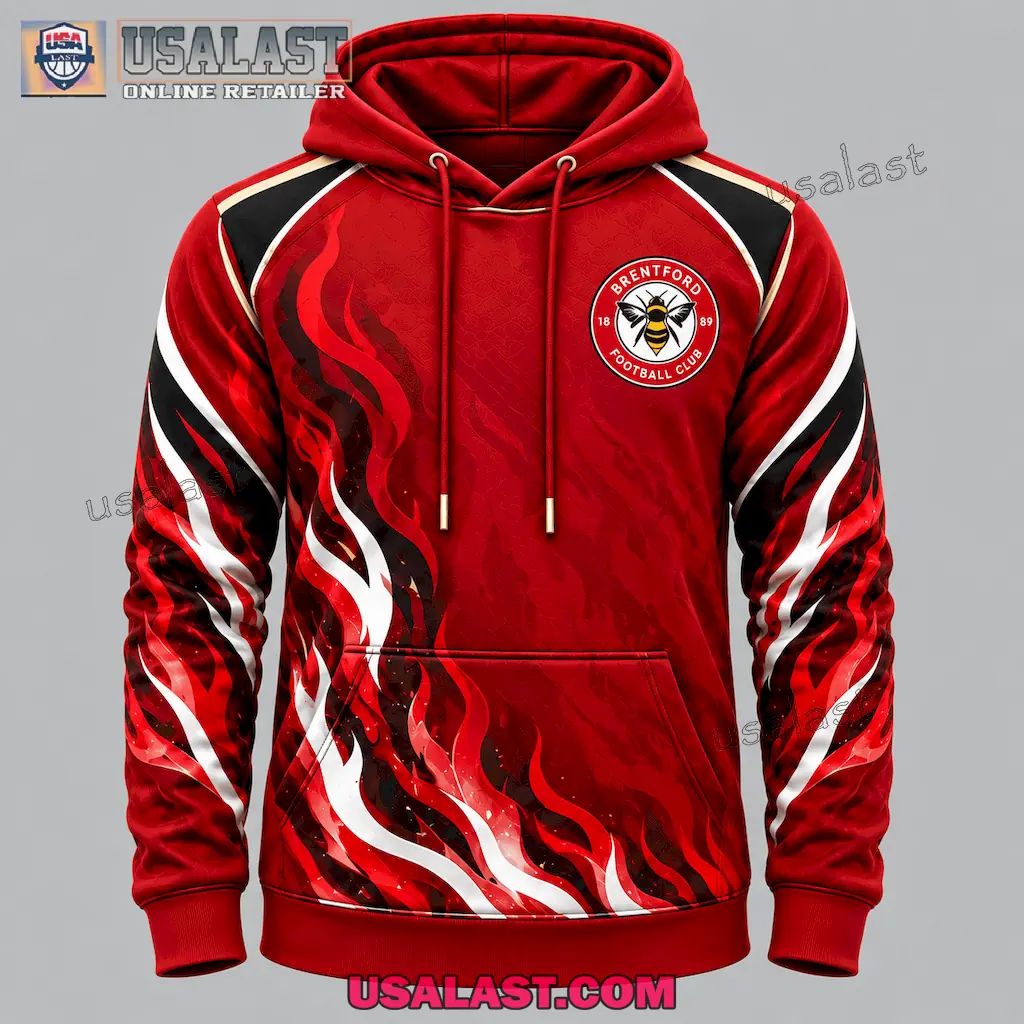 Brentford FC Personalized Tracksuit Hoodie And Jogger Pant Set