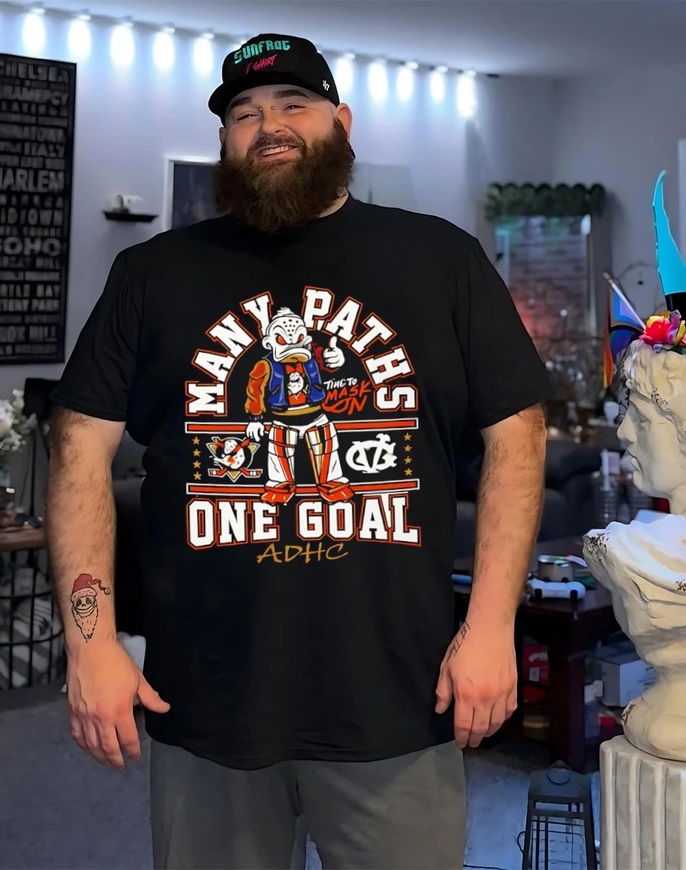 Anaheim Ducks Many Patsh One Goal Time to Mask shirt