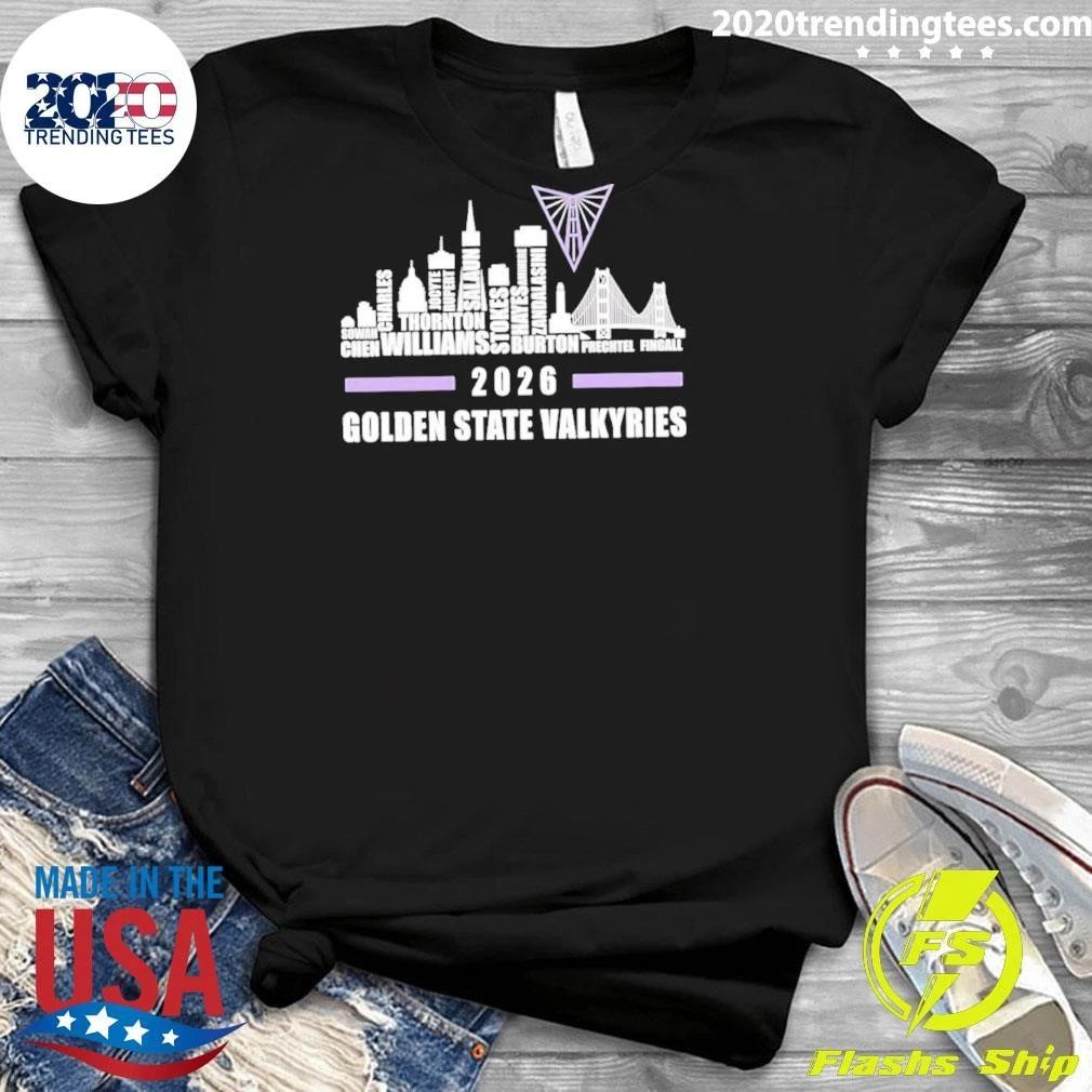 Golden State Valkyries 2026 Skyline Roster Shirt