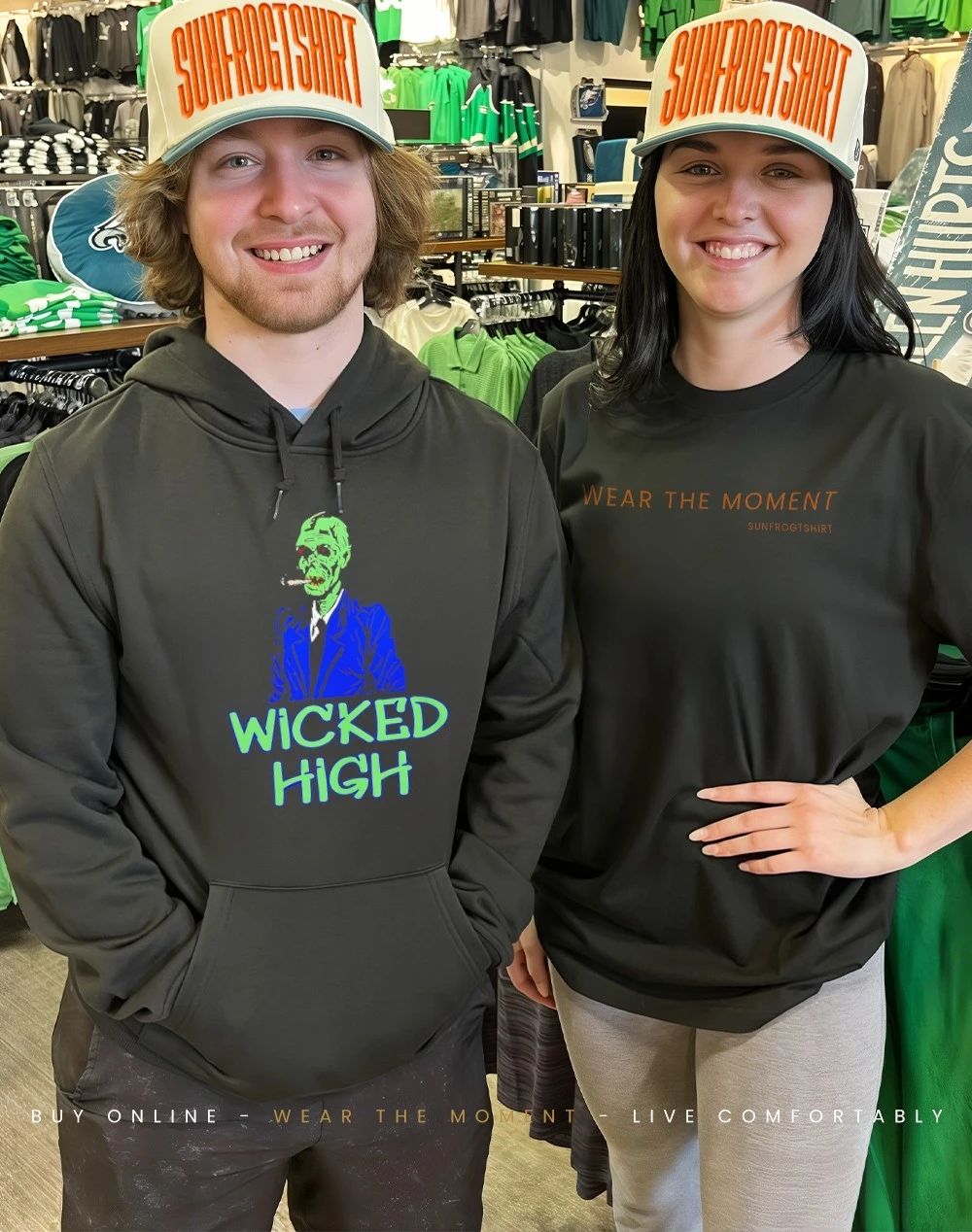 Wicked High Stoned zombie smoking shirt