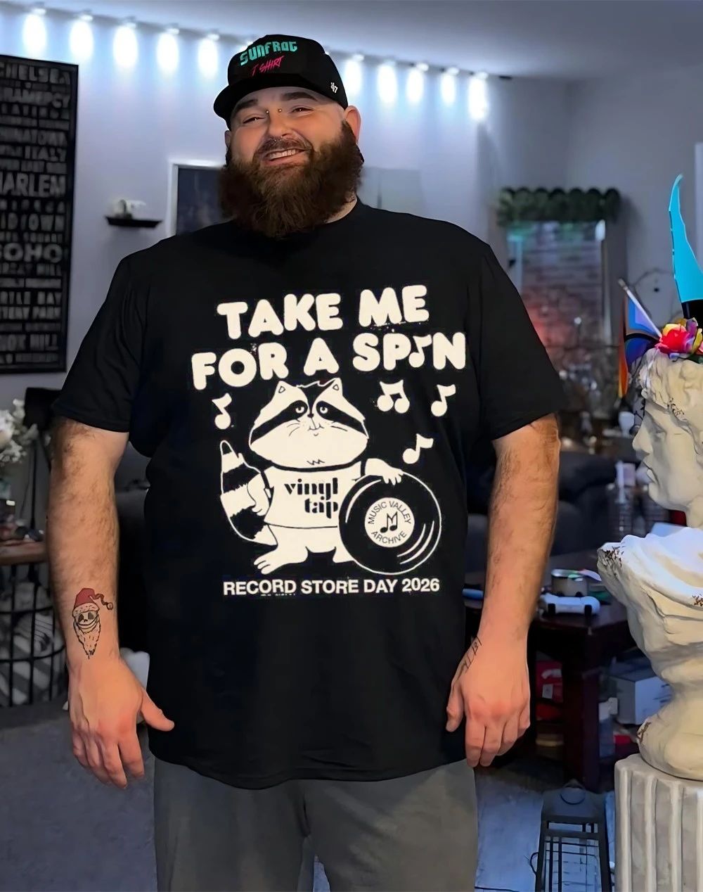 Racoon take me for a spin record store day 2026 shirt