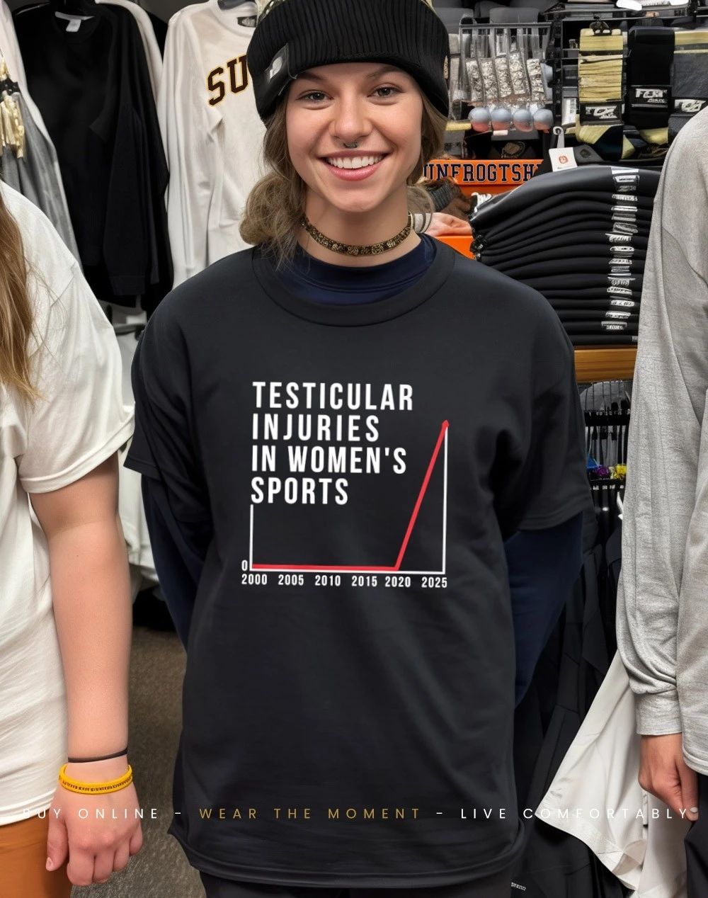 Testicular injuries in women’s sports 2000-2025 shirt