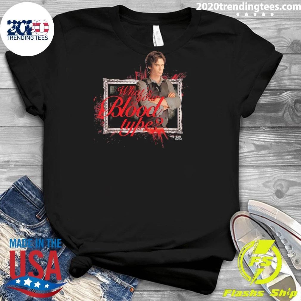 The Vampire Diaries Damon Salvatore What’s Your Blood Type Shirt
