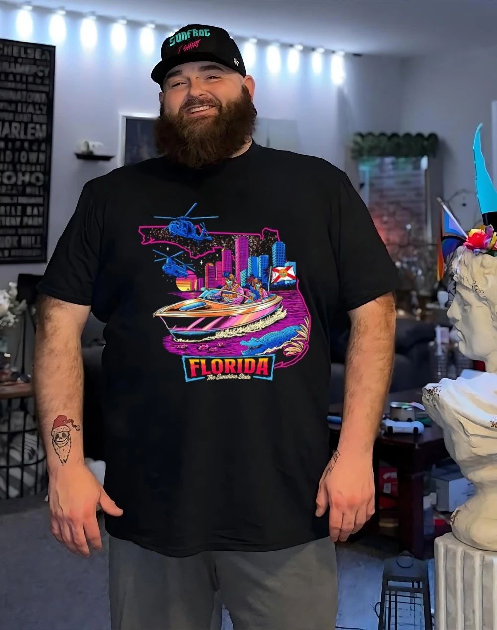 Florida The Sunshine State skeleton war shirt