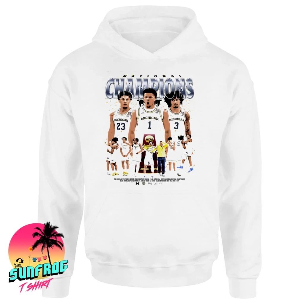 Michigan Basketball 25-26 National Champs player collage shirt