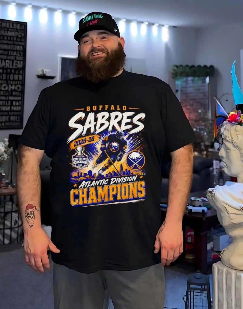 Sabres Buffalo Hockey 2026 Stanley Cup Champions graphic city skyline shirt