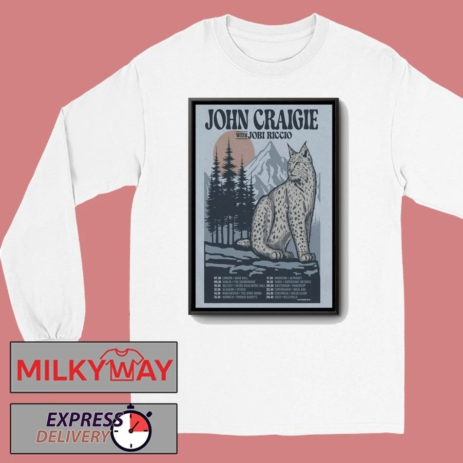 John Craigie With Jobi Riccio Europe October 2026 Tour Poster shirt