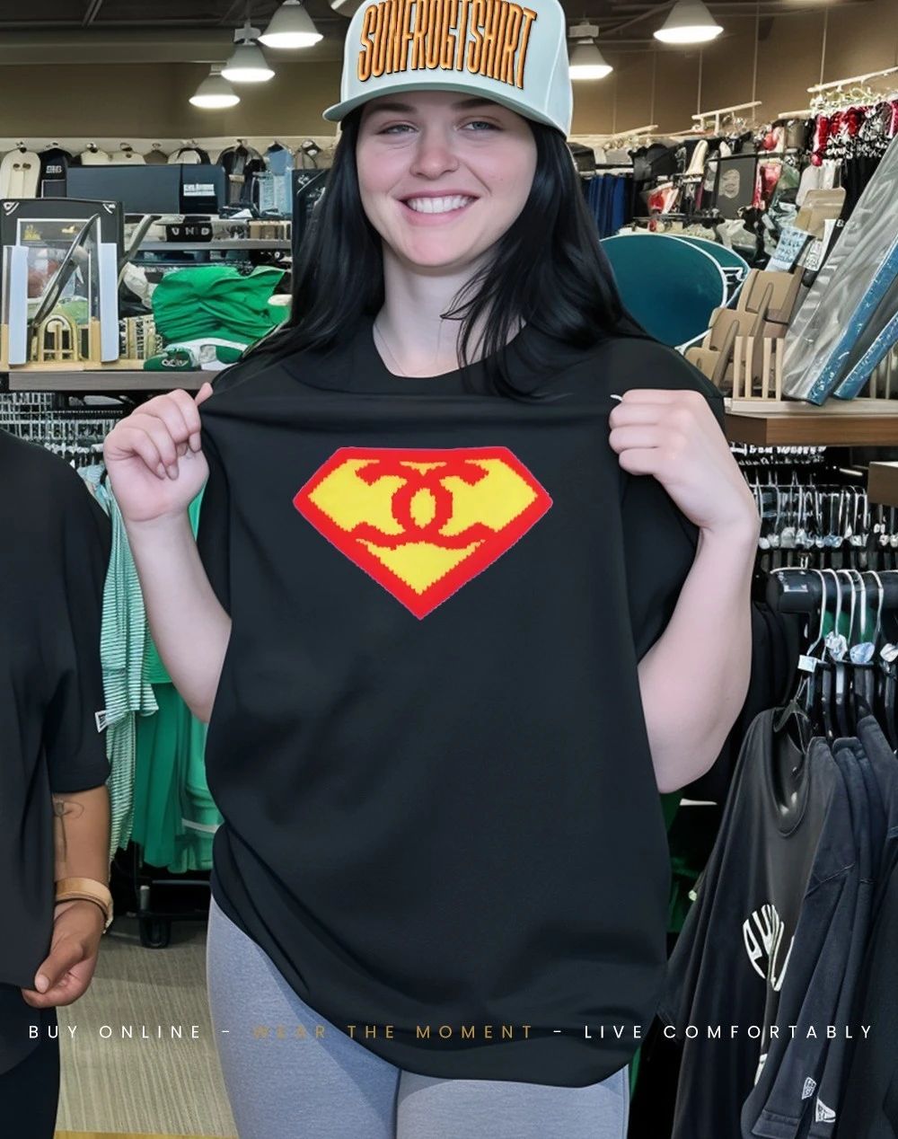 Milly Alcock Superman logo shirt