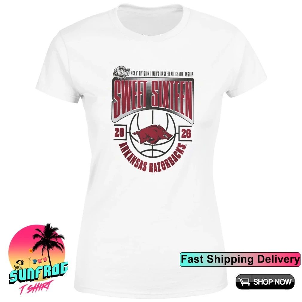 Arkansas Razorbacks 2026 NCAA Men’s Basketball Tournament March Madness Sweet 16 shirt