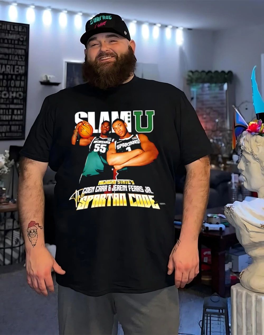 Coen Carr and Jeremy Fears Jr. Michigan State Spartans basketball SLAMU shirt