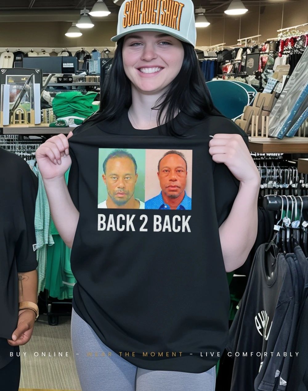 Tiger Woods Back 2 Back Mugshot Shirt