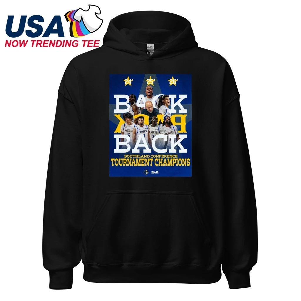 McNeese Cowboys Men’s Basketball Back To Back Southland Conference Tournament Champions 2026 Shirt