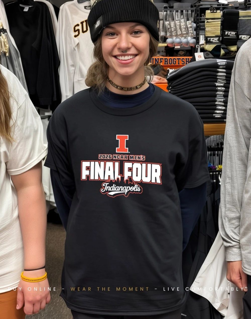 Illinois Basketball 2026 Final Four city skyline shirt
