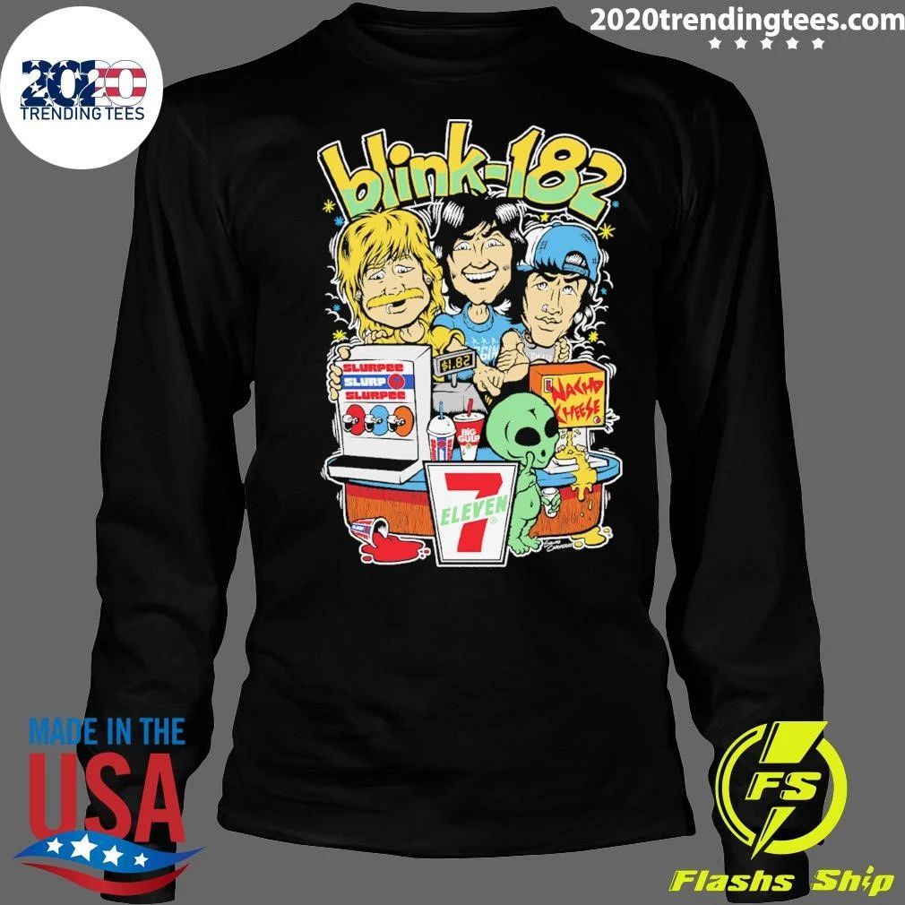 Blink 182 x PackMan x 7 Eleven Comic Con Take It To Eleven Illustrated Shirt
