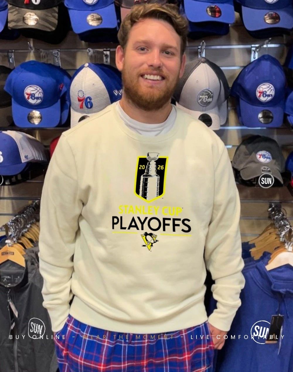 Pittsburgh Penguins 2026 NHL Stanley Cup Playoffs Tan trophy shirt