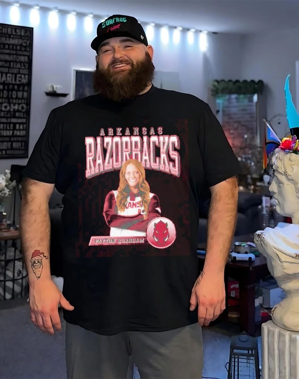 Payton Burnham Arkansas Razorbacks Retro 90s shirt