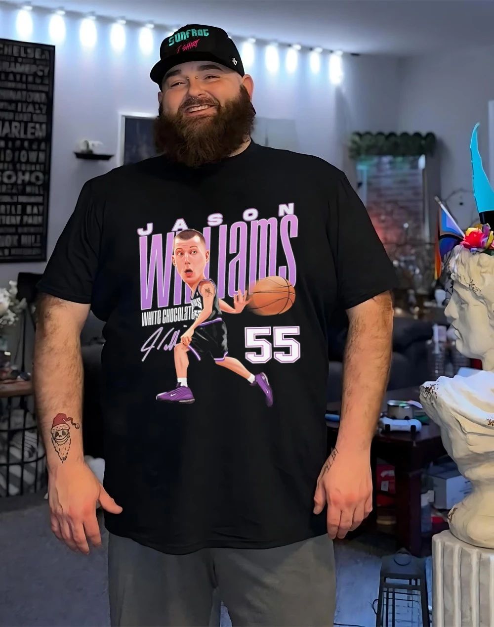 J-WILL Jason White Chocolate 55 Sacramento Kings signature shirt