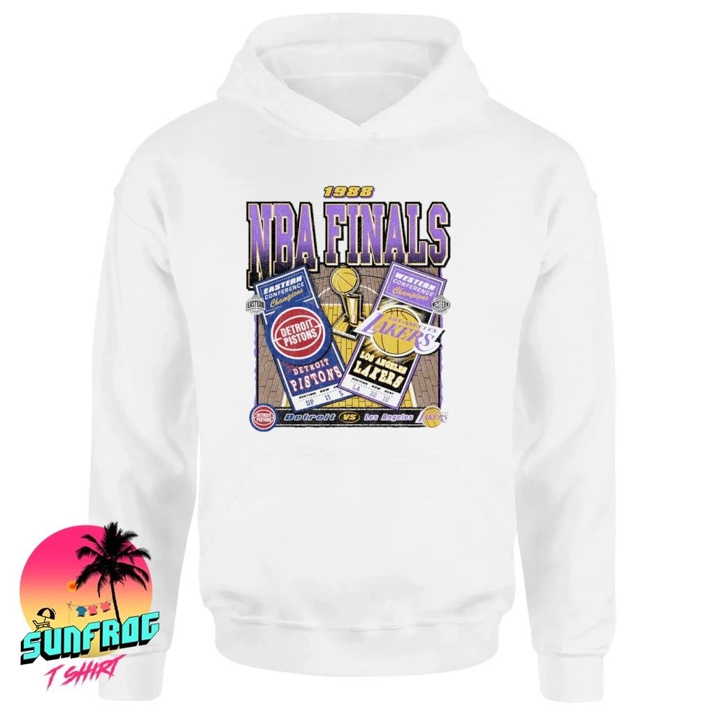 Detroit Pistons Vs Los Angeles Lakers Nba Finals Dueling Court Matchup Shirt