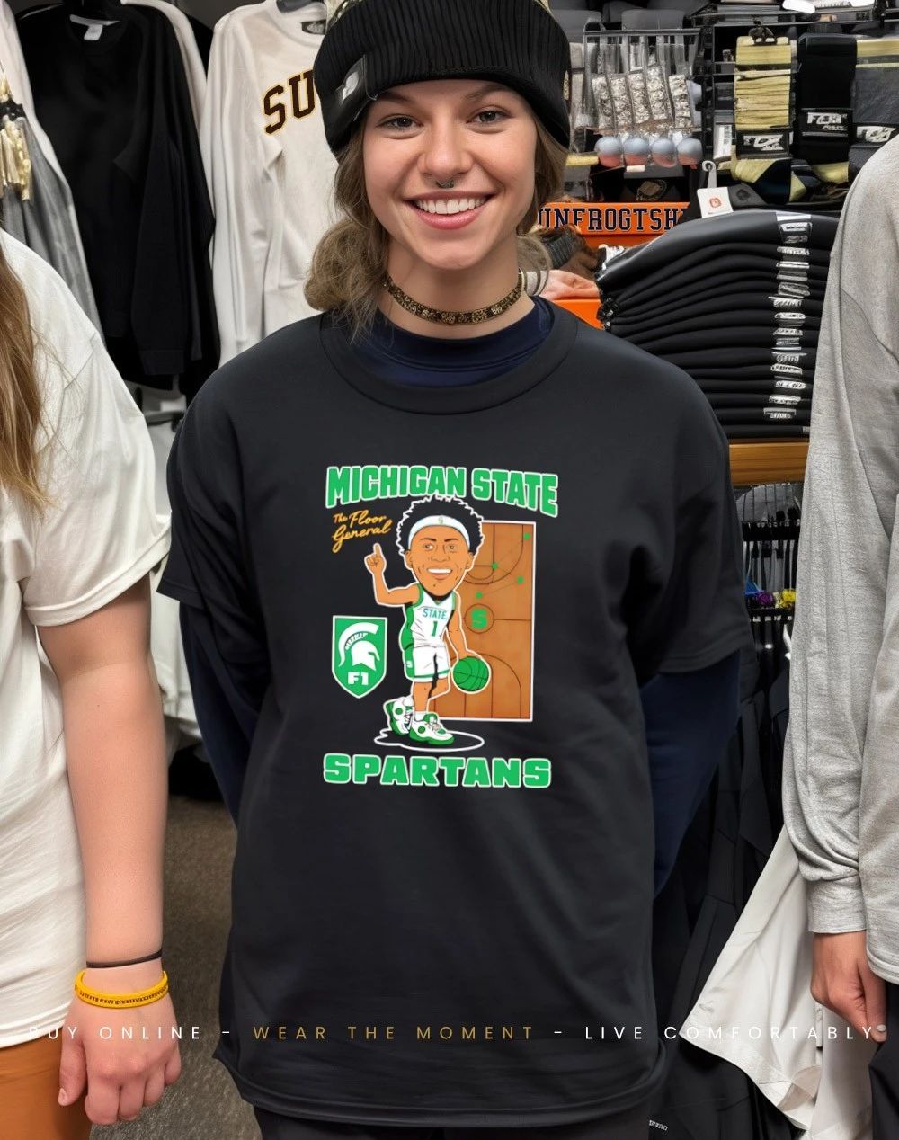Jeremy Fears Jr Michigan State Spartans The Floor General caricature shirt