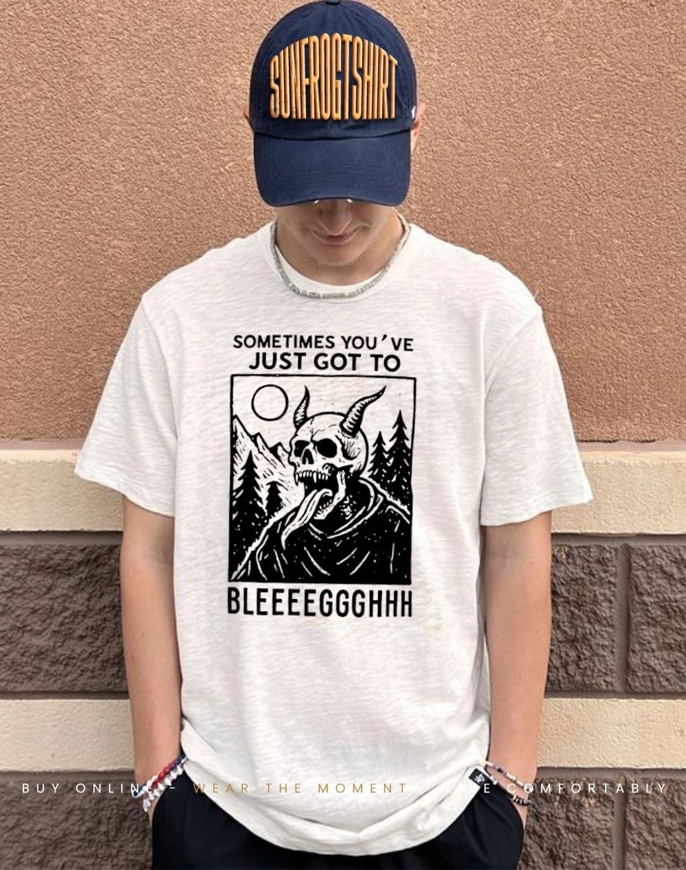 Sometimes you’ve just gotta blegh devil skull shirt