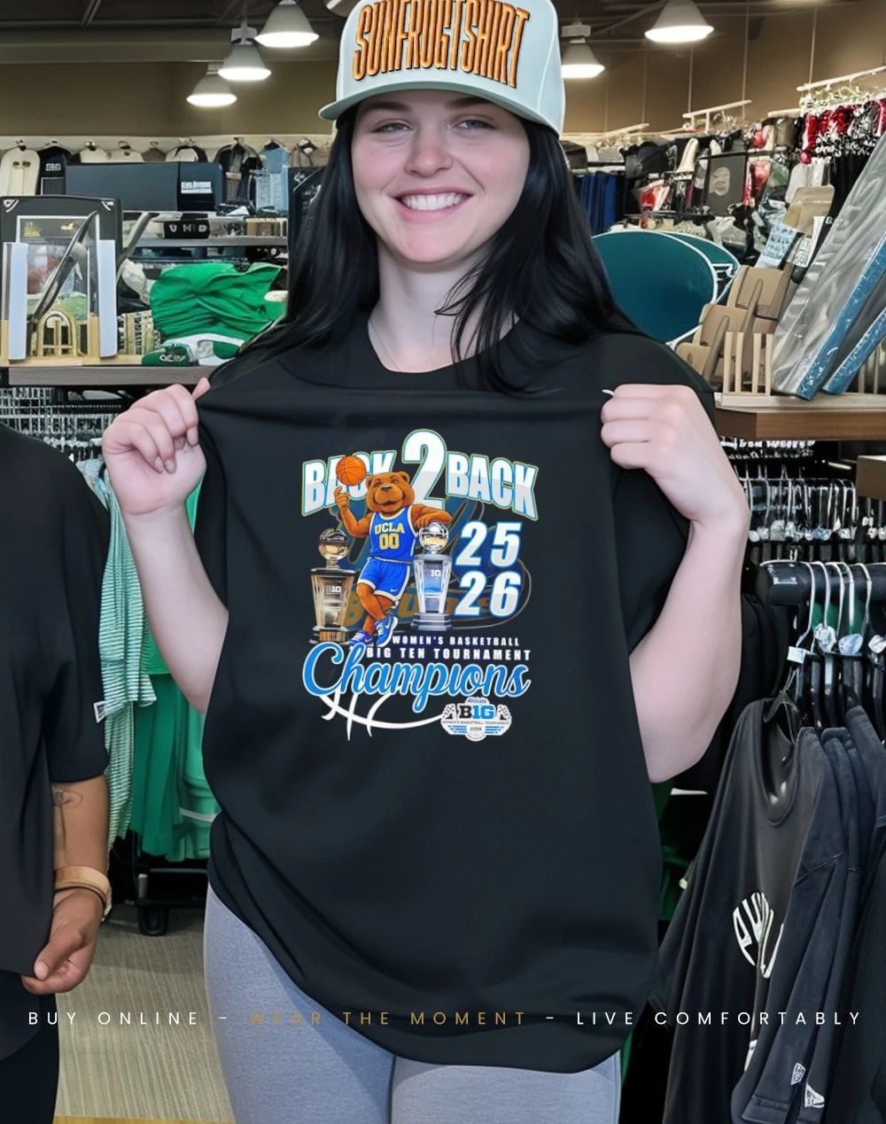 Ucla Bruins back 2 back 2025-26 Women’s Basketball Big Ten Tournament Champions mascot shirt